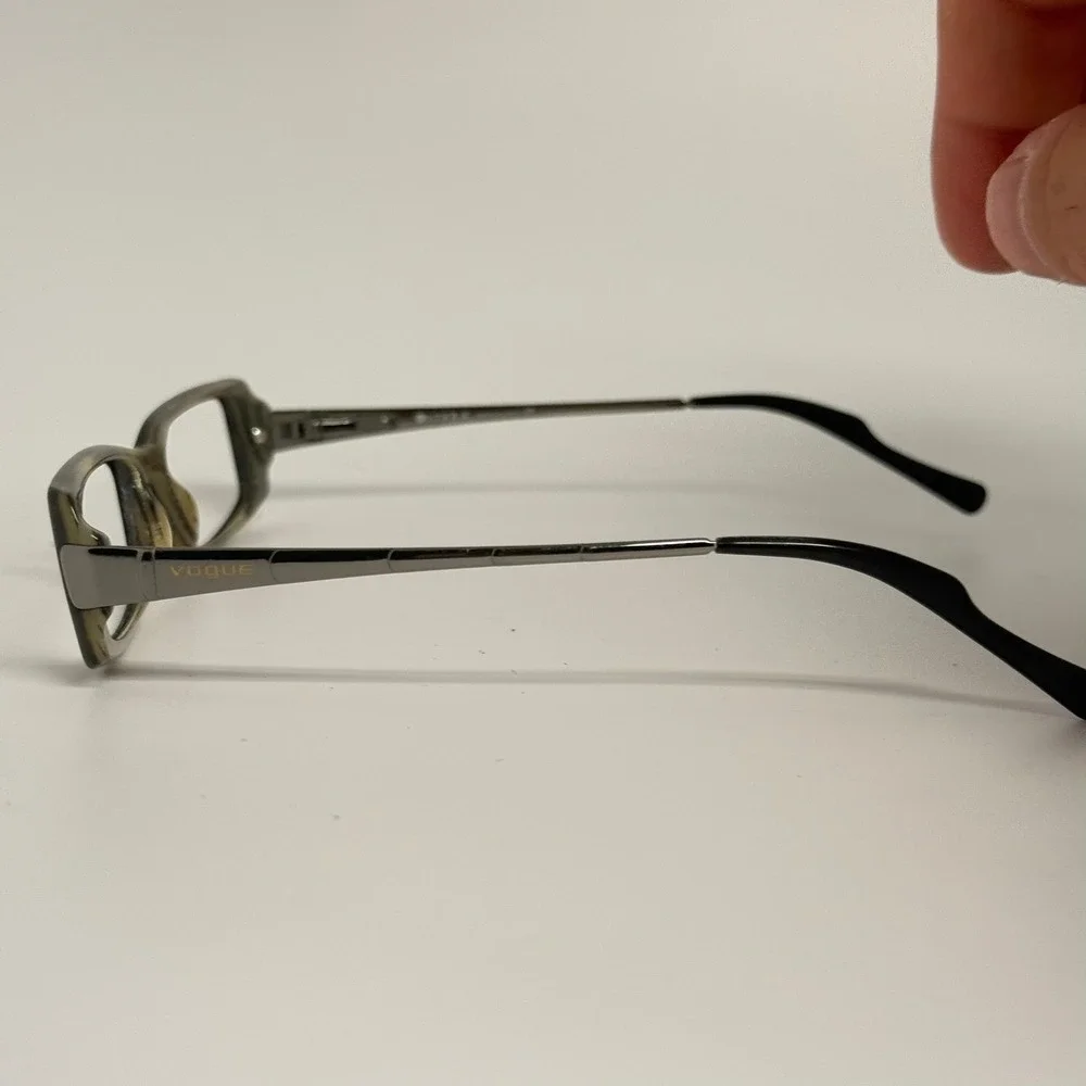 Vogue VO 2334 1225 Tortoise Rectangular Eyeglass Frames Italy 50-16-130 Gunmetal
